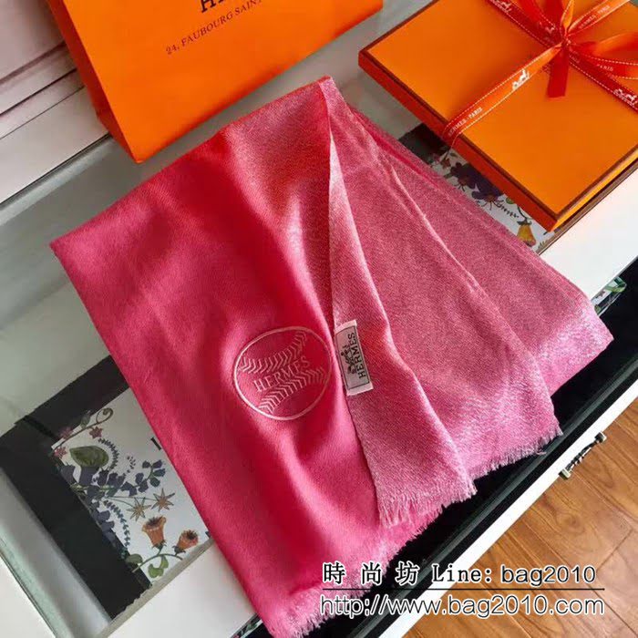 HERMES愛馬仕2018專櫃最新款 爆款頂級羊絨圍巾 LLWJ6091